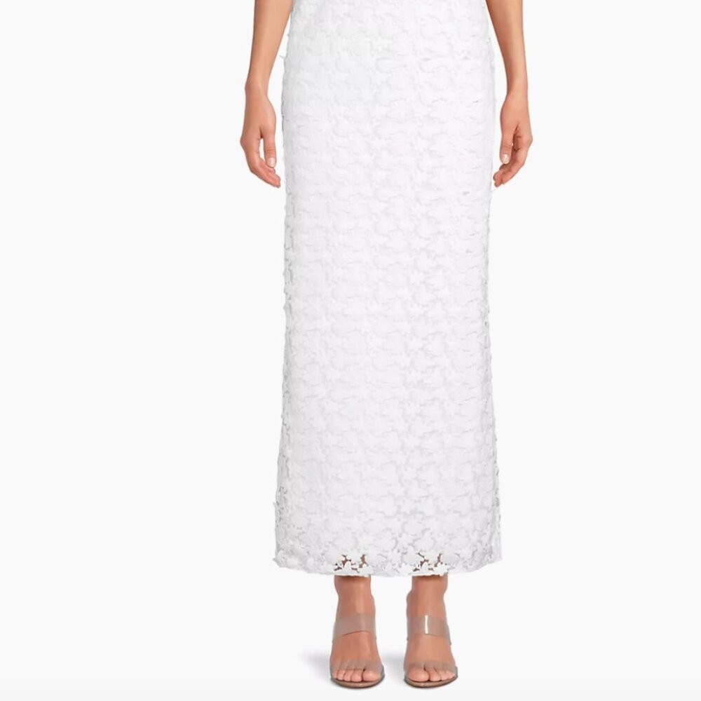 Lilly Pulitzer Gillian 3D Floral Lace Maxi Slip Dress 6 White NWT $328 - Picture 4 of 7